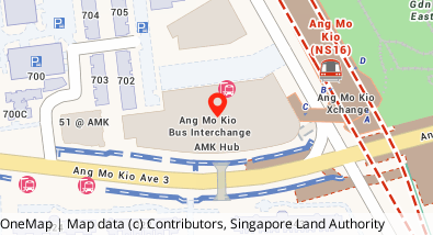 Map showing the location of ServiceSG at Ang Mo Kio.